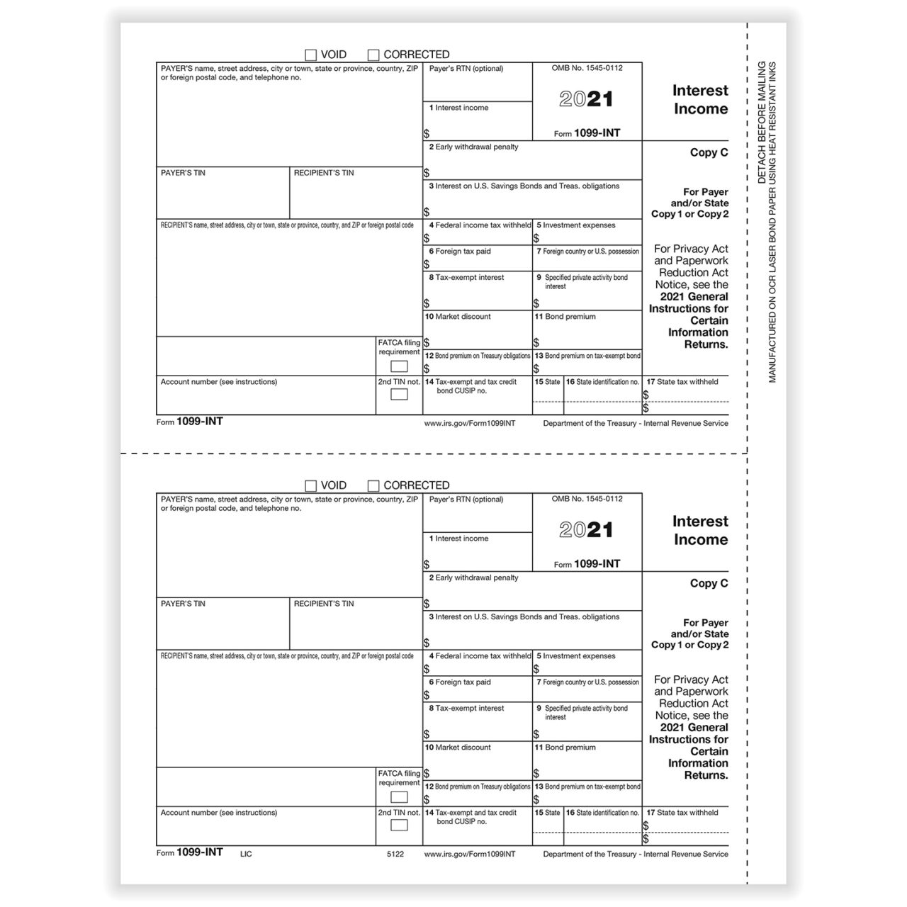 1099-INT State Copy C #LIC - Forms & Fulfillment